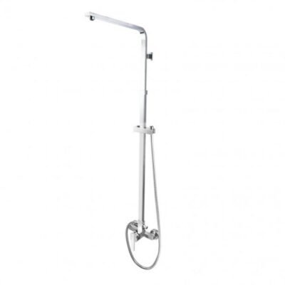Blaze Square Chrome Bottom Water Inlet Shower Rail