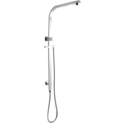 Blaze Square Chrome Top Water Inlet Shower Rail