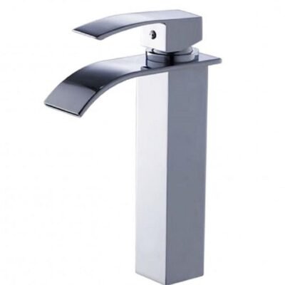 Cascade Chrome Waterfall Basin Mixer Tall