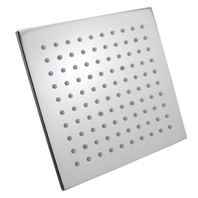 Square Chrome Brass Rainfall Shower Head 250mm