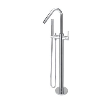 Round Floor Standing Bath Mixer and Hand Shower