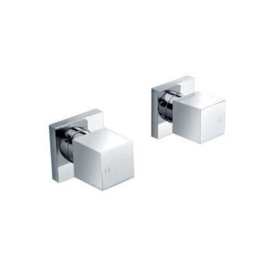 Cascade Chrome Cubic Shower Wall Taps