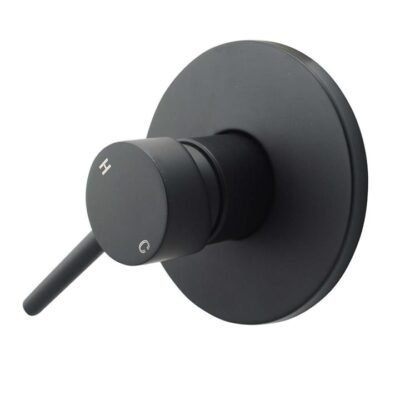 Echo Round Black Shower/Bath Wall Mixer