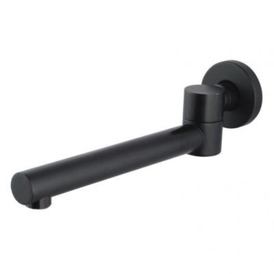 Echo Round Black Bathtub/Basin Swivel Wall Spout
