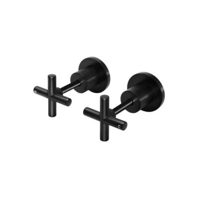 Round Brass Cross Handle Shower Wall Taps