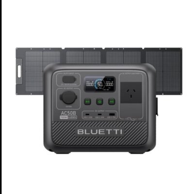 BLUETTI AC50B Portable Power Station | 700W 448Wh, AC50B+PV120D | 700W, 448Wh, 120W Solar Kit