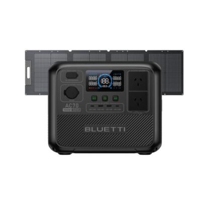 BLUETTI AC70: Unleash 1000W Power for Limitless Adventures, AC70+PV120D | 1000W, 768Wh, 120W Solar Kit
