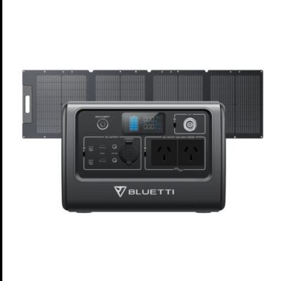 BLUETTI EB70(Grey) + Solar Panels | Solar Generator Kit, EB70+PV120D | 1000W, 716Wh, 120W Solar Kit