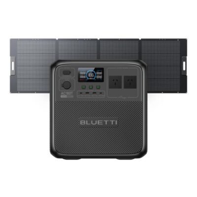 BLUETTI AC180T Portable Power Station | 1,800W 1,433.6Wh, AC180T+350W Solar | 1800W, 1433.6Wh, 350W Solar Kit