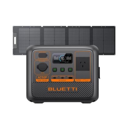BLUETTI AC50P Portable Power Station | 700W 504Wh, AC50P+PV120D | 700W, 504Wh, 120W Solar Kit