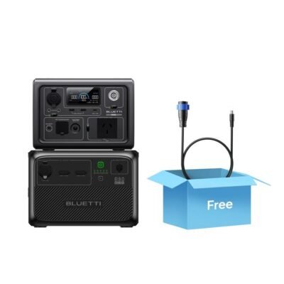 BLUETTI EB3A Portable Power Station | 600W 268Wh, EB3A+B80 | 600W, 1074Wh Power Kit, w/ Aviation Plug to DC7909 Cable