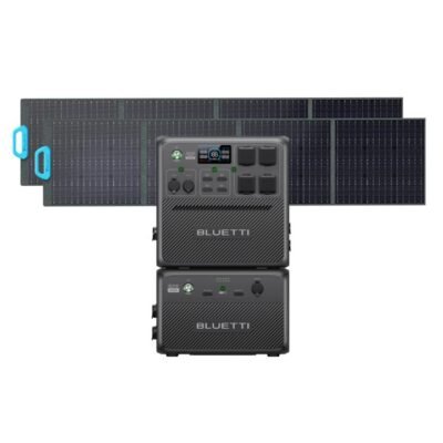 BLUETTI AC240 + B210 | Home Battery Backup, AC240+1*B210+2*PV200 | 2400W, 3686Wh, 400W Solar Kit